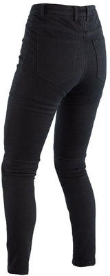 Schwarze RST Damen Motorradjeans aus robustem Textil mit verstärkten Nähten, Hosen-Jeans für sicheren Schutz beim Fahren