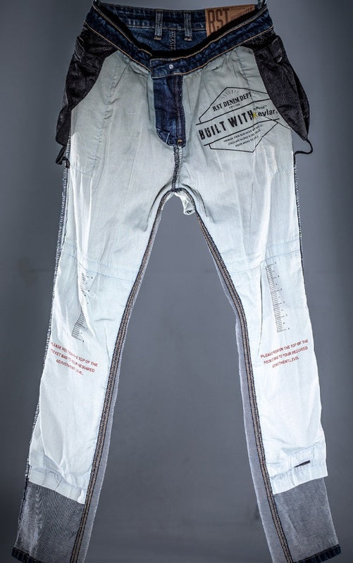 RST Single Layer Verstärkte Motorradjeans Denim Blau