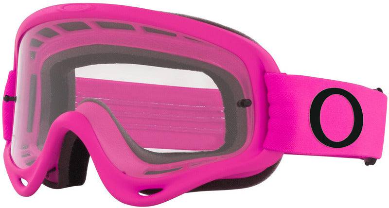 OAKLEY O Frame MX-Brille mit hot rosa Rahmen und klarer Linse, ideal für Motocross- oder Offroad-Fahrten