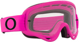 OAKLEY O Frame MX-Brille mit hot rosa Rahmen und klarer Linse, Schutzbrille für Motocross und Offroad-Sport