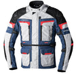 RST Pro Series Adventure-X Damenjacke in Silber, Blau und Rot, wetterfeste Textiljacke für Abenteuer und Outdoor-Aktivitäten