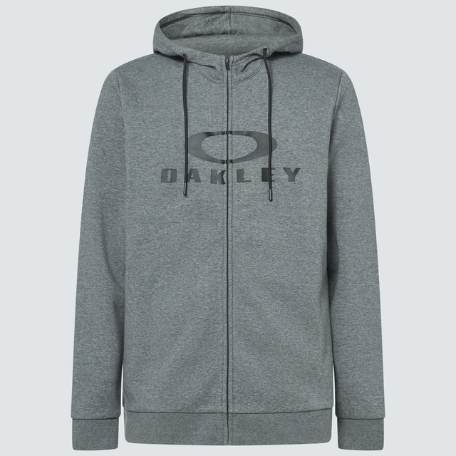 OAKLEY Bark FZ 2.0 Hoodie Freizeitbekleidung, grauer Kapuzenpullover mit OAKLEY Logo, bequemer, sportlicher Stil