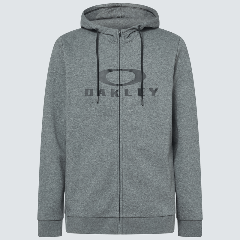 OAKLEY Bark FZ 2.0 Hoodie Freizeitbekleidung, grau mit Kapuze und Kängurutasche, bequemes Streetwear-Design