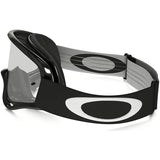 Schwarze OAKLEY O-Fame MX-Brille mit klarem Glas, sportliches Design für Motocross- oder Offroad-Fahrten