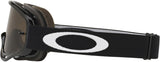 OAKLEY XS O Frame MX Brille in Schwarz mit dunklen Rahmen und klarer Linse, für Motocross und Offroad-Fahrten