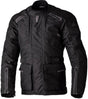 Schwarze RST Endurance CE Textil-Motorradjacke für Herren, Adventure-Jacke mit robustem Design und Schutzriemen.