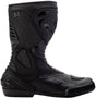 Schwarze RST S1 Touring-Stiefel aus Leder mit Schnürung und Protektoren, ideal für Motorradtouren, auf einem weißen Hintergrund.
