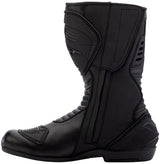 Schwarze RST S1 Touring Stiefel mit robustem Design und schnellem Verschluss, geeignet für Motorradtouren.