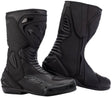 Schwarz schwarzer RST S-1 wasserdichter Motorradstiefel, Touring-Stiefel mit robustem Design, für sicheren Motorradschutz.