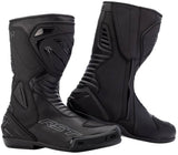 Schwarz schwarzer RST S-1 wasserdichter Motorradstiefel, Touring-Stiefel mit robustem Design, für sicheren Motorradschutz.