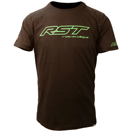 Rost Race Dept Logo T-Shirt in Neongrün, Freizeitbekleidung, RST Marke, mit Logo auf der Vorderseite.