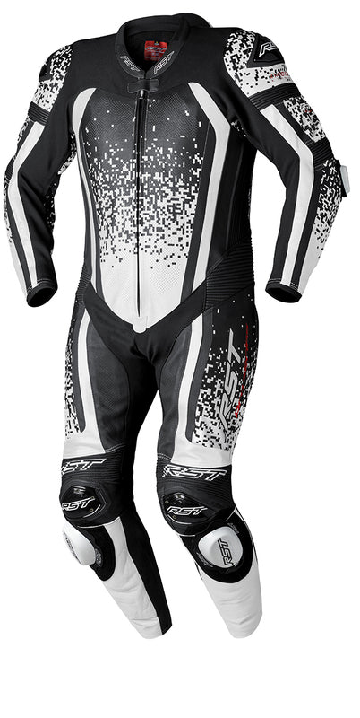 RST ProSeries EVO CE Airbag Motorrad Lederkombi-Camo Weiss/Schwarz