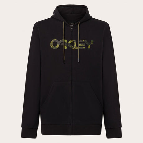 Brauner OAKLEY Teddy Hoodie mit durchgehendem Reißverschluss, bequeme Freizeitbekleidung für Damen und Herren.