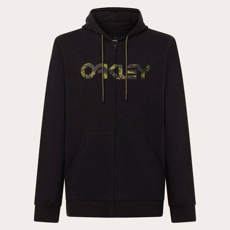 Brauner OAKLEY Teddy Hoodie mit durchgehendem Reißverschluss, bequeme Freizeitbekleidung, warmes und weiches Material.