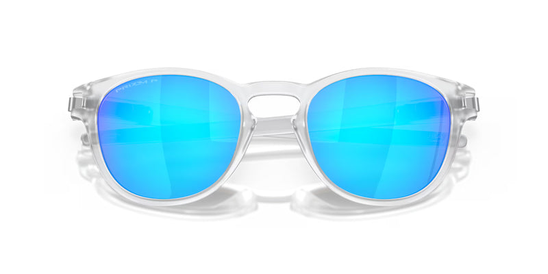 OAKLEY Latch Sonnenbrille Matte Clear - Prizm Sapphire Polarized Gläser