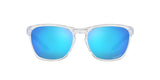 OAKLEY Manorburn Sonnenbrille mit polierten klaren Rahmen und Prizm Sapphire polarisierte Gläser, stilvolle Augenschutzbrille