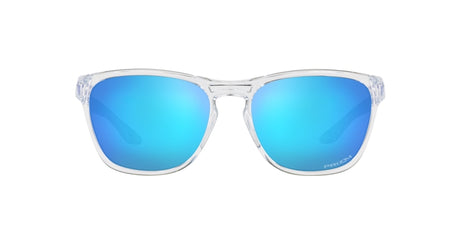 OAKLEY Manorburn Sonnenbrille - Prizm Sapphire polarisierte Gläser, polierter klarer Rahmen