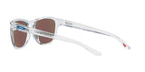 OAKLEY Manorburn Sonnenbrille mit polierten klaren Rahmen und Prizm Sapphire polarisierte Gläser, stilvoll und funktional