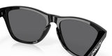 OAKLEY Frogskins Sonnenbrille Schwarz Poliert - Schwarze Gläser