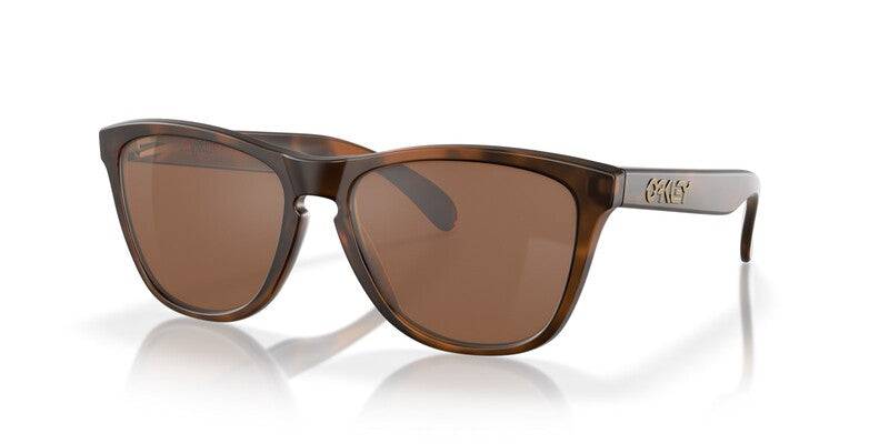 OAKLEY Frogskins Sonnenbrille in mattbraun mit braunen Gläsern, stilvolles Design und UV-Schutz