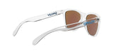 OAKLEY Frogskins Sonnenbrille mit klaren Gläsern und Prizm Sapphire Beschichtung, stilvolles transparentes Gestell, modisches Accessoire