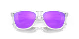 OAKLEY Frogskins Sonnenbrille mit poliertem klaren Rahmen und Prizm Violette Gläsern, modischer Sonnenschutz