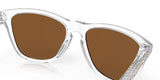 OAKLEY Frogskins Sonnenbrille mit poliertem klaren Rahmen und Prizm Violette Gläser, stilvolle Sonnenbrille für den Sommer