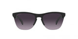 OAKLEY Frogskins Lite Sonnenbrille in mattschwarz mit grauem Farbverlauf-Gläsern, stilvolle Brille für Sonnenschutz