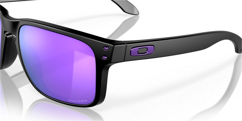 OAKLEY Holbrook Sonnenbrille Gestell Mattschwarz - Gläser Prizm Violet