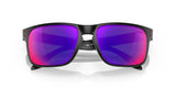 OAKLEY Holbrook™ Sonnenbrille mit roten Iridium-Gläsern und schwarzem Rahmen, stilvoller Augenschutz für Sonnenlicht