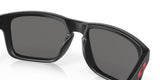 OAKLEY Holbrook™ Sonnenbrille mit roten Iridium-Gläsern, stilvolle Brille mit schwarzen Rahmen und reflektierenden Gläsern