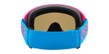 OAKLEY O Frame 2.0 Pro MX-Brille mit blauer Crackle-Optik, schwarzem Rahmen und Ice Iridium Linse für Motocross.