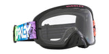Schwarz-splatter OAKLEY O Frame 2.0 Pro MX-Brille mit klarer Linse, ideal für Motocross und Offroad-Fahrten