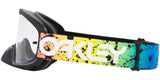 OAKLEY O Frame 2.0 Pro MX Brille in Schwarz Splatter mit klarer Linse, robuste Schutzbrille für Motocross.