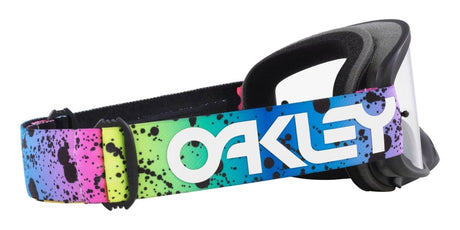 OAKLEY O Frame 2.0 Pro MX-Brille in Schwarz mit Splatter-Design und klarer Linse, für Motocross-Bedingungen