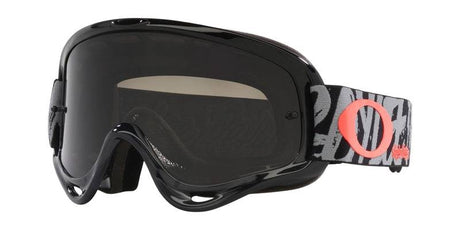 OAKLEY O Frame MX-Brille mit TLD Grau Stripes Rahmen und Persimmon Linse, ideal für Motocross und Offroad.