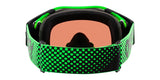 OAKLEY Airbrake MX-Brille mit grüner Moto-Rahmen und Prizm MX Jade Gläser, Schutzbrille für Motocross, frontal gesehen