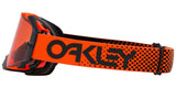 OAKLEY Airbrake MX-Brille mit orangefarbenem Rahmen und Bronze-Gläsern, speziell für Motocross mit Prizm MX Technologie
