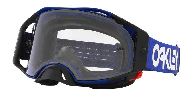 OAKLEY Airbrake MX-Brille in Blau mit klarem Glas, robuste Motorradbrille für Motocross, sichtbares Brillendesign