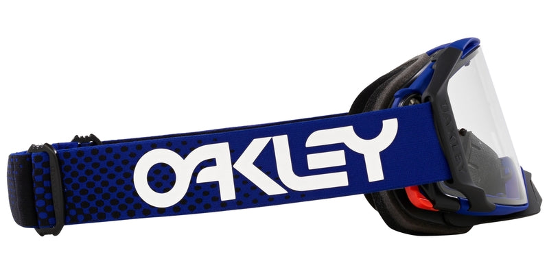 OAKLEY Airbrake MX-Brille in Blau mit klarem Glas, für Motocross, gut sichtbare Brillengläser und robustes Design