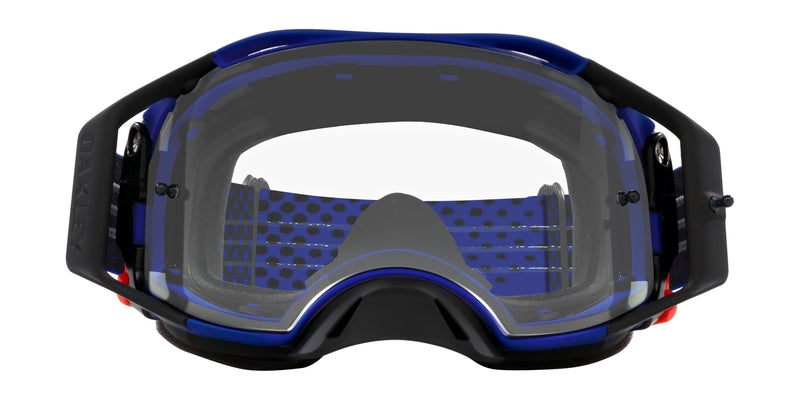 OAKLEY Airbrake MX-Brille in Blau mit klarem Glas, Schutzbrille für Motocross, sportliches Design, bequemer Sitz