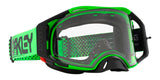 OAKLEY Airbrake MX-Brille in Grün mit klarem Glas für Motocross, wetterbeständig und robust.