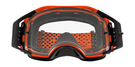 OAKLEY Airbrake MX-Brille mit orangefarbenem Rahmen und klarem Glas für Motocross, robustes Design, Schutzbrille für Fahrer