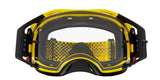 OAKLEY Airbrake MX-Brille mit gelbem Rahmen und klarem Glas, Schutzbrille für Motocross, sportliches Design