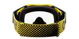 OAKLEY Airbrake MX-Brille in Gelb mit klarem Glas, robuste Moto-Brille für Motocross, sichtbare Brillengläser und Rahmen.