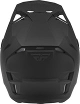 Schwarzer Fly Racing Formula CP Solid Motocrosshelm mit robustem Design und atmungsaktivem Visier.