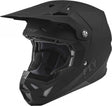 Fly Racing Kinderhelm Formel CP in mattschwarz, kindgerechter Motocrosshelm mit robustem Schutz und komfortablem Sitz.