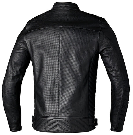 Schwarze RST Roadster Air CE Lederjacke für Herren, klassische Jacken-Design, detailreiche Lederoptik, atmungsaktiv und stylisch