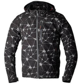 Schwarze und graue RST Havoc CE Textil-Motorradjacke für Herren, urbane Motorradjacke mit Schutzprotektoren, Frontreißverschluss.