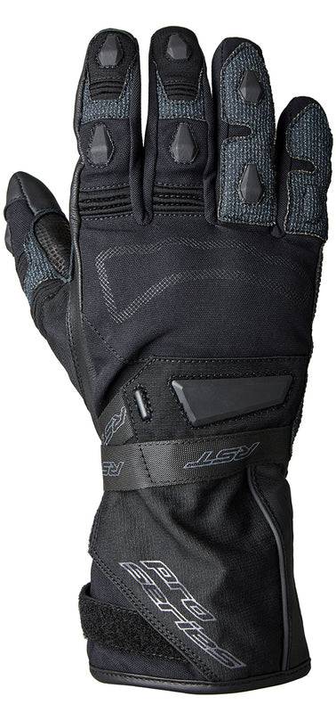 Schwarze wasserdichte Motorradhandschuhe der RST Pro Series Ranger CE für sicheren Schutz beim Fahren.